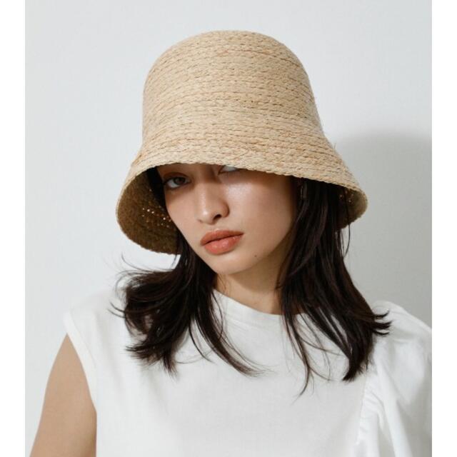 AZUL by moussy(アズールバイマウジー)の完売アイテム RAFFIA BUCKET HAT/ラフィアバケットハット レディースの帽子(麦わら帽子/ストローハット)の商品写真