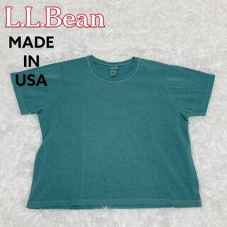 エルエルビーン(L.L.Bean)のLLBean エルエルビーン　グリーン　アメリカ製　Tシャツ　ビンテージ(Tシャツ(半袖/袖なし))