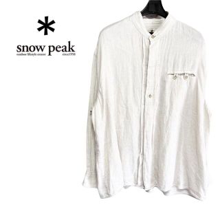 スノーピーク(Snow Peak)の美品★snow peak スノーピーク ノーカラー バンドカラー 長袖シャツ(シャツ)