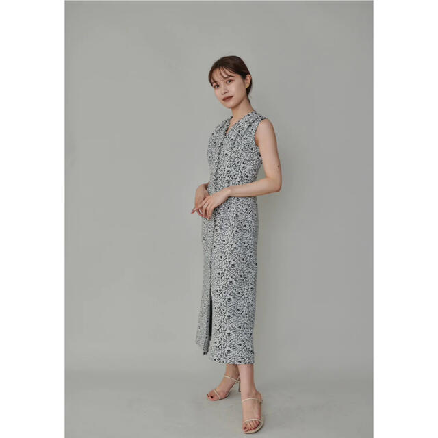 ロル　L'or Flower Jacquard Dress ホワイト