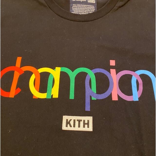 KITH✖️champion  コラボTシャツ Lサイズ　黒