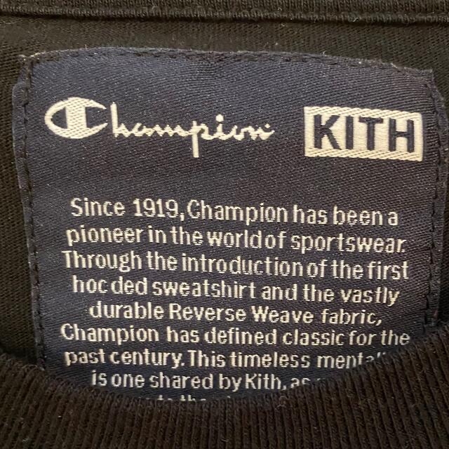 KITH✖️champion  コラボTシャツ Lサイズ　黒