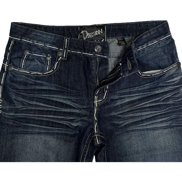 エーエックスディビジョン ブーツカット バックポケット刺繍 デニムパンツ W34 メンズのパンツ(デニム/ジーンズ)の商品写真