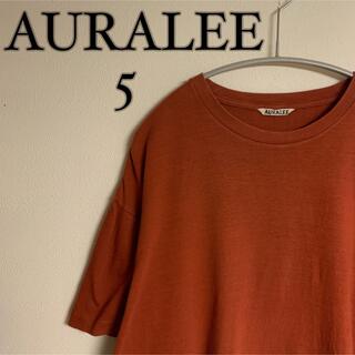 オーラリー(AURALEE)のAURALEE オーラリー　オーバーシルエット　Tシャツ　レンガカラー　サイズ5(Tシャツ/カットソー(半袖/袖なし))