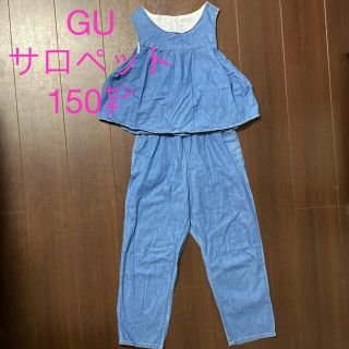 ジーユー(GU)のGU キッズ　デニム　サロペット　150(ワンピース)