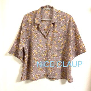 ナイスクラップ(NICE CLAUP)のNICE CLAUP ナイスクラップ　シャツ　ブラウス　花柄(シャツ/ブラウス(長袖/七分))