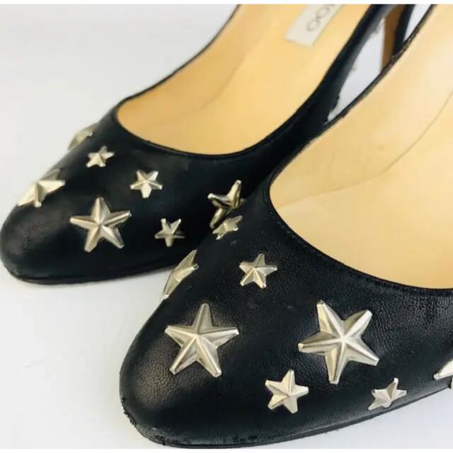 JIMMY CHOO(ジミーチュウ)のJIMMY CHOO★ジミーチュウ・レザー スタースタッズ パンプス(34) レディースの靴/シューズ(ハイヒール/パンプス)の商品写真