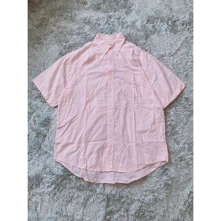 ザラ(ZARA)のピンクチェック ブロックチェック 春夏シャツ 半袖シャツ L LL メンズシャツ(シャツ)