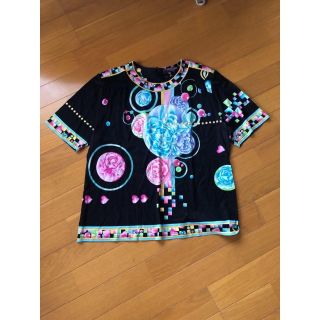 レオナール Tシャツ(レディース/半袖)の通販 100点以上 | LEONARDの 独特の素材 LEONARD レオナール M バック金ボタン コットントップス 半袖カットソー Tシャツ/カットソー(半袖/袖なし)