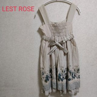 レストローズ(L'EST ROSE)のL'EST ROSE かわいい　スカート　ワンピース　日本製(ひざ丈ワンピース)