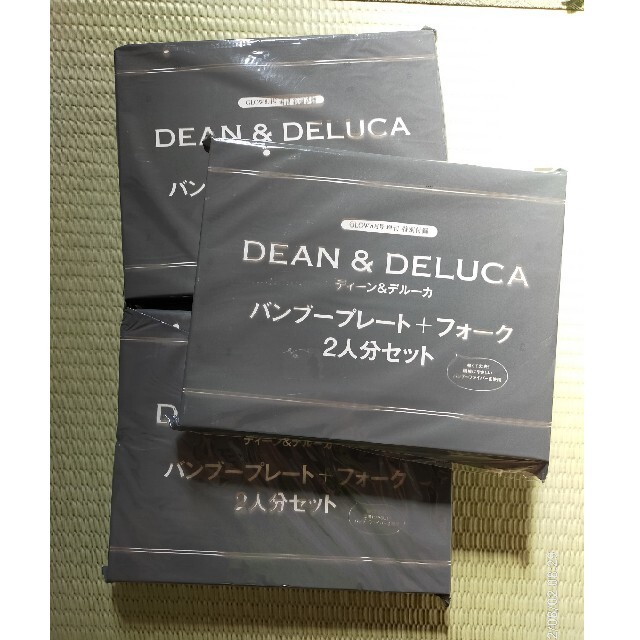 DEAN & DELUCA(ディーンアンドデルーカ)のDEAN&DELUCA(ディーン＆デルーカ)バンブープレート ＋ フォークセット インテリア/住まい/日用品のキッチン/食器(食器)の商品写真