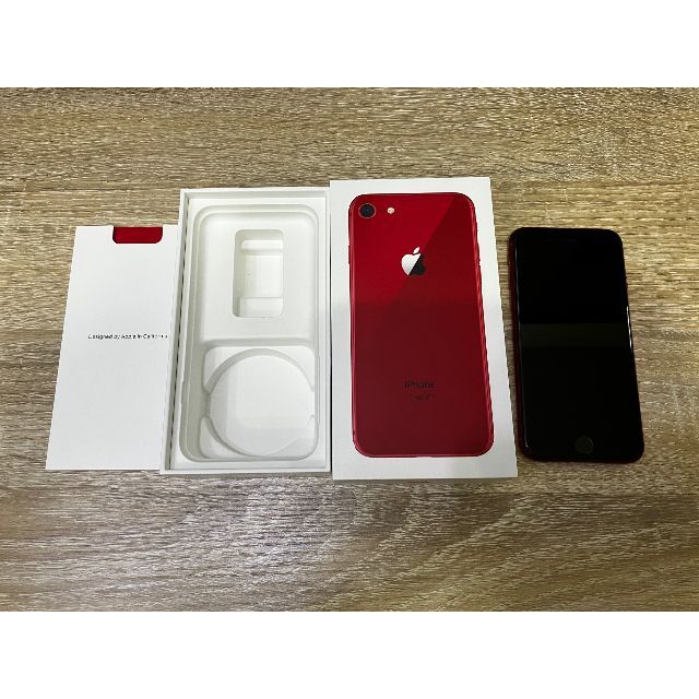 99%IMEIiPhone 8 本体 64GB RED 電池新品