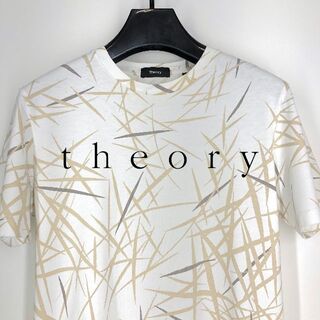 セオリー(theory)の◆ theory ◆ 総柄半袖Tシャツ XS ポルトガル製 ホワイト(Tシャツ/カットソー(半袖/袖なし))