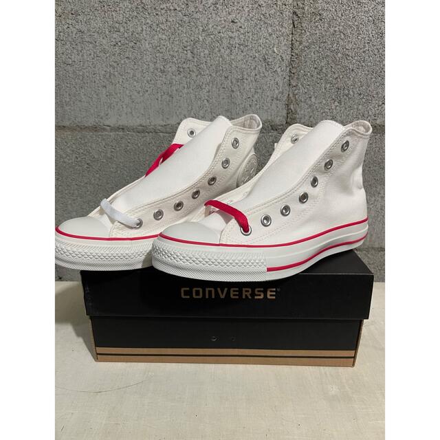 CONVERSE(コンバース)の☆撥水☆コンバース　オールスター　WR カラードライン　ハイ　ホワイト　ピンク レディースの靴/シューズ(スニーカー)の商品写真