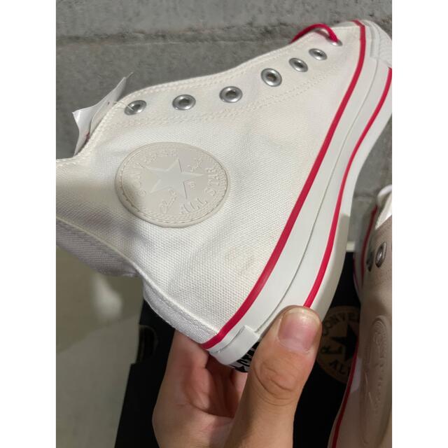 CONVERSE(コンバース)の☆撥水☆コンバース　オールスター　WR カラードライン　ハイ　ホワイト　ピンク レディースの靴/シューズ(スニーカー)の商品写真