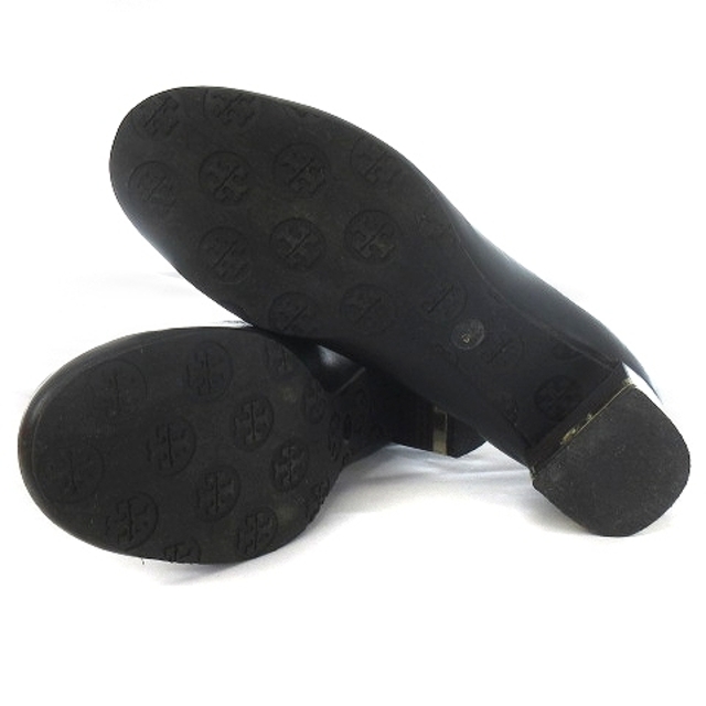 Tory Burch(トリーバーチ)のトリーバーチ パンプス ラウンドトゥ チャンキーヒール 装飾 黒 6.5 レディースの靴/シューズ(ハイヒール/パンプス)の商品写真