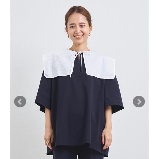 yori フロッキードットカラーTee ネイビー 最高級 5282円引き www.gold