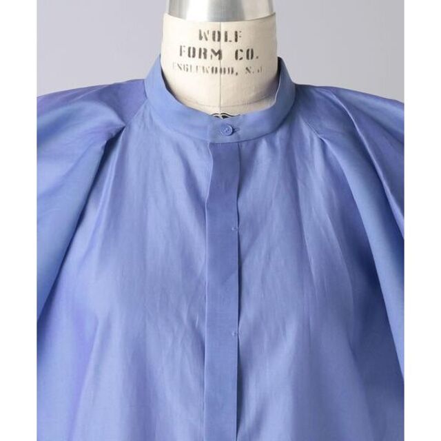 ¥71,500 BLAMINK コットンシルク フリルブラウス 半袖