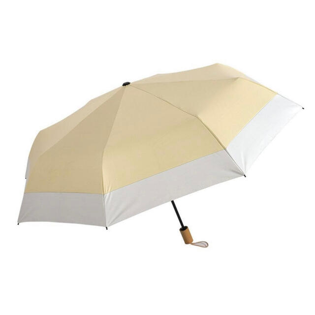 日傘 折りたたみ傘 折り畳み日傘 晴雨兼用 レディース シンプル イエロー レディースのファッション小物(傘)の商品写真