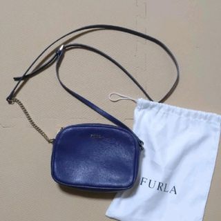 フルラ(Furla)の訳あり！FURLA　フルラ　ショルダーバッグ　パープル　ネイビー(ショルダーバッグ)