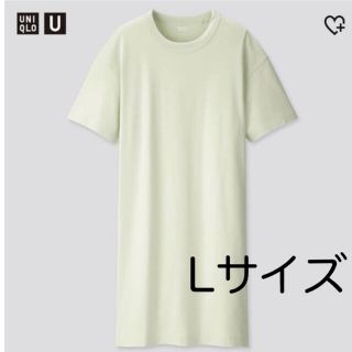 ユニクロ(UNIQLO)のUNIQLO U Tシャツ ワンピース 半袖 ユニクロユー グリーン(ひざ丈ワンピース)