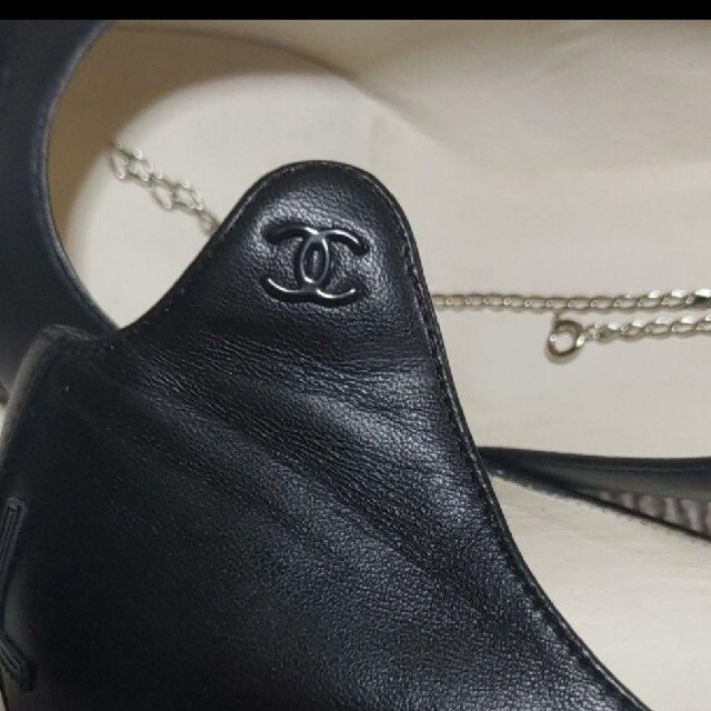 レディース CHANEL - CHANEL シャネル 正規品 バックロゴ パンプス 38