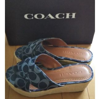 コーチ(COACH)のひろりん様専用  COACH ❤️デニムサンダル(サンダル)