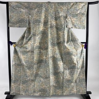 紬 美品 優品 162cm 64cm 正絹 【中古】(着物)