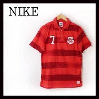ナイキ(NIKE)のNIKE ナイキ　ポロシャツ　赤　ラガーシャツ(Tシャツ/カットソー(半袖/袖なし))