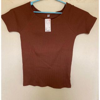 ユニクロ(UNIQLO)のUNIQLOリブバレエネックTシャツ(Tシャツ(半袖/袖なし))