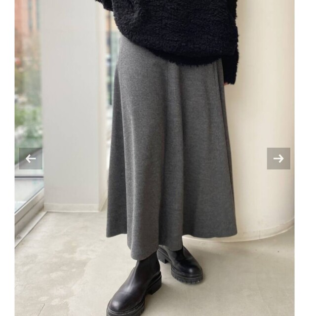 ロングスカートL'Appartement Wool Asymmetry Skirt