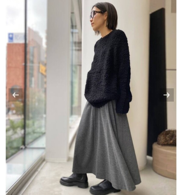 L'Appartement DEUXIEME CLASSE(アパルトモンドゥーズィエムクラス)のL'Appartement Wool Asymmetry Skirt レディースのスカート(ロングスカート)の商品写真