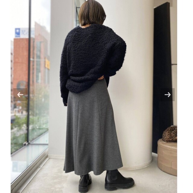 L'Appartement DEUXIEME CLASSE(アパルトモンドゥーズィエムクラス)のL'Appartement Wool Asymmetry Skirt レディースのスカート(ロングスカート)の商品写真