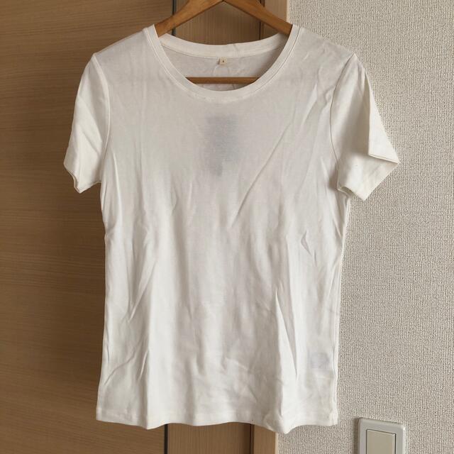 Tシャツ　白　新品未使用　Lサイズ レディースのトップス(Tシャツ(半袖/袖なし))の商品写真
