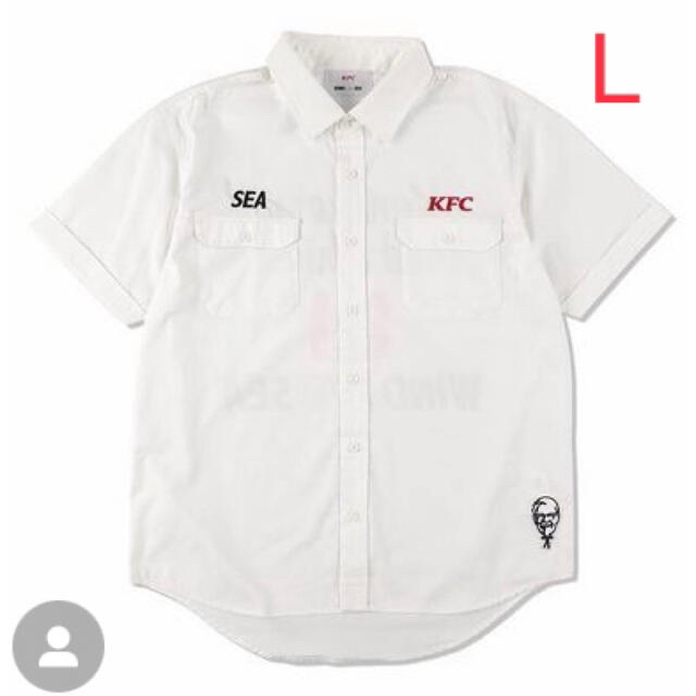 WIND AND SEA(ウィンダンシー)のWIND AND SEA × KFC WORK SHIRT Lサイズ White メンズのトップス(シャツ)の商品写真