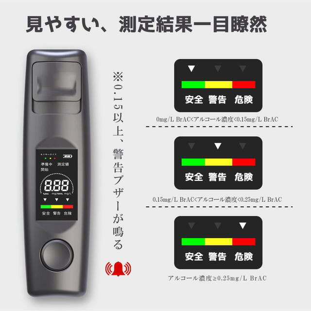 アルコールチェッカー アルコール検知器 感知器  スマホ/家電/カメラの生活家電(その他)の商品写真