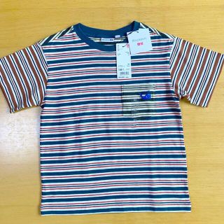 ユニクロ(UNIQLO)の【新品】UNIQLOボーダー Tシャツ 130(Tシャツ/カットソー)