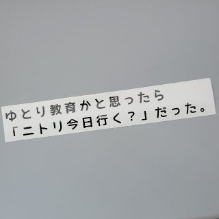 ■ゆとり教育かと思ったら…■カッティングステッカー シール ロゴマーク 屋外防水(ステッカー)