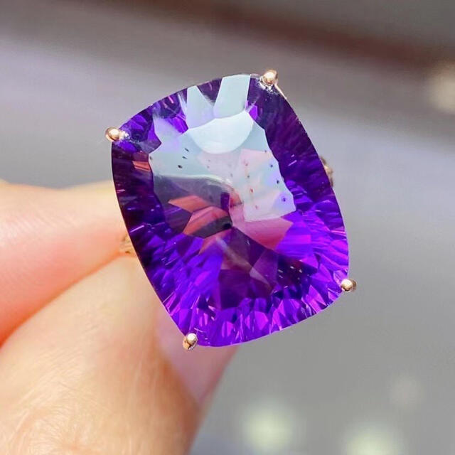 新着 】アメジスト ⭐︎【天然 リング 19.5ct k18 リング(指輪) - csa ...