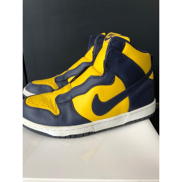 茄子紺 スニーカー NIKE ナイキ DUNK ミシガン ダンク sacai サカイ