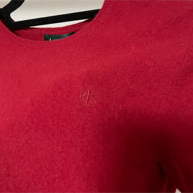 POLO RALPH LAUREN(ポロラルフローレン)のTシャツ 半袖ニット ラルフローレン 赤 古着 vintage レディースのトップス(Tシャツ(半袖/袖なし))の商品写真