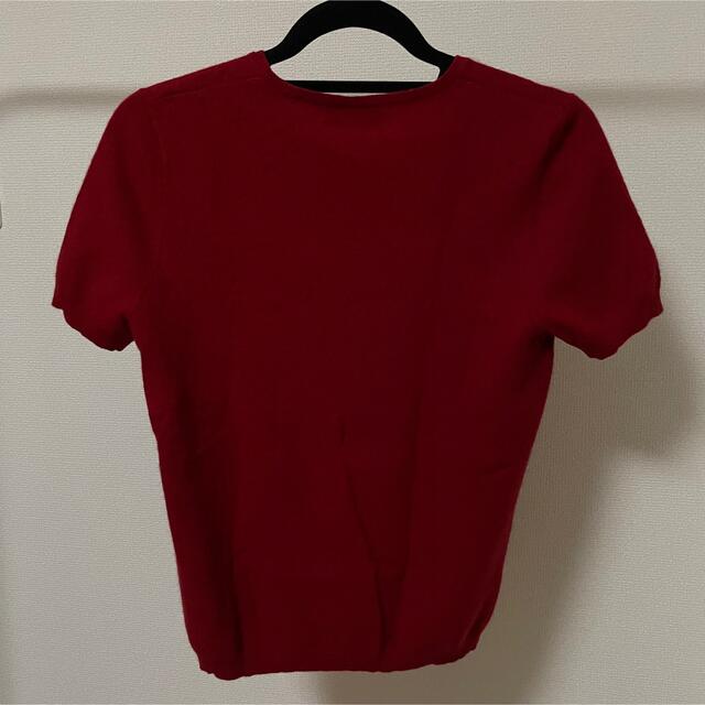 POLO RALPH LAUREN(ポロラルフローレン)のTシャツ 半袖ニット ラルフローレン 赤 古着 vintage レディースのトップス(Tシャツ(半袖/袖なし))の商品写真