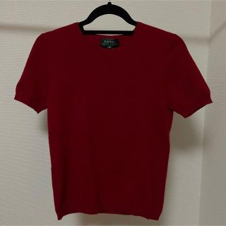 ポロラルフローレン(POLO RALPH LAUREN)のTシャツ 半袖ニット ラルフローレン 赤 古着 vintage(Tシャツ(半袖/袖なし))