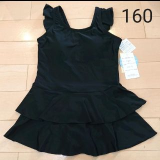 新品 【160】 スクール水着 ワンピース 女の子  ブラック 女子(水着)