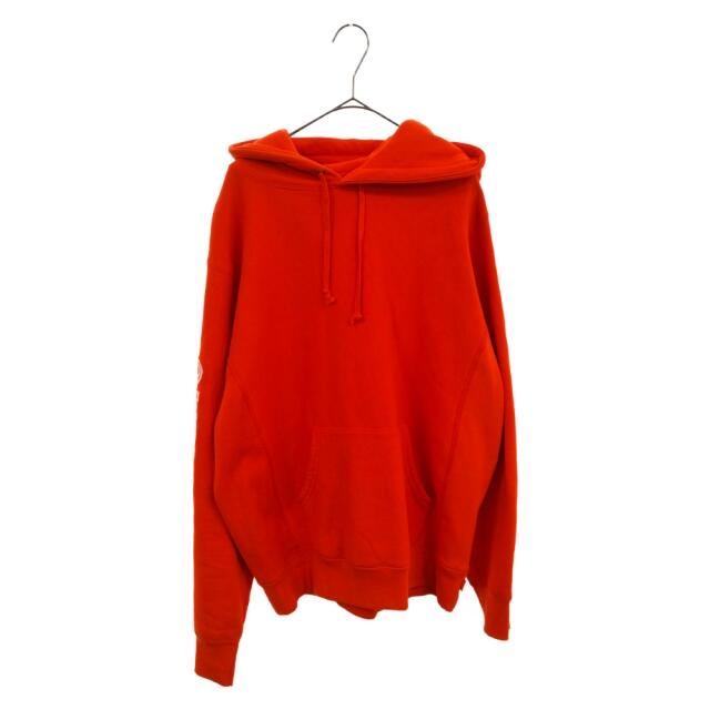 Supreme(シュプリーム)のSUPREME シュプリーム 18SS Sleeve Embroidery Hooded Sweatshirt スウェットパーカー オレンジ メンズのジャケット/アウター(ダッフルコート)の商品写真