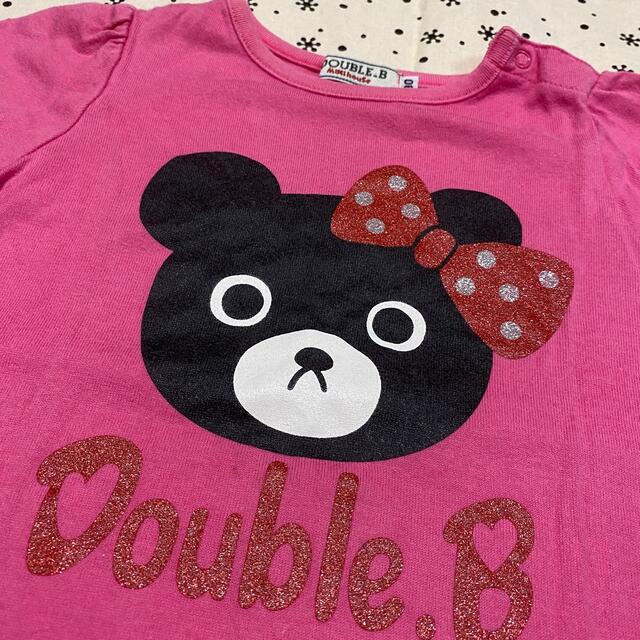 【 大感謝セール】キッズ服(男の子用) 100cm~ミキハウス ダブルB ラメ Tシャツ ☆ 90 女の子