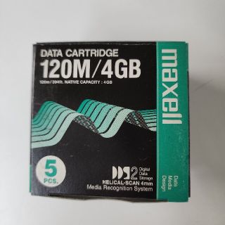 マクセル(maxell)のDATA CARTRIDGE maxel 120M/4GB 5PCS(PC周辺機器)