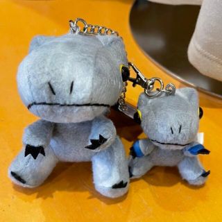 ユニバーサルスタジオジャパン(USJ)のUSJ ジェラシックワールド　キーチェーン　ぬいぐるみ　ブルー　ラプトル(キャラクターグッズ)