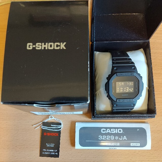 SHOCK(ジーショック)DW-5600BB-1JF　ソリッドカラー腕時計(デジタル)