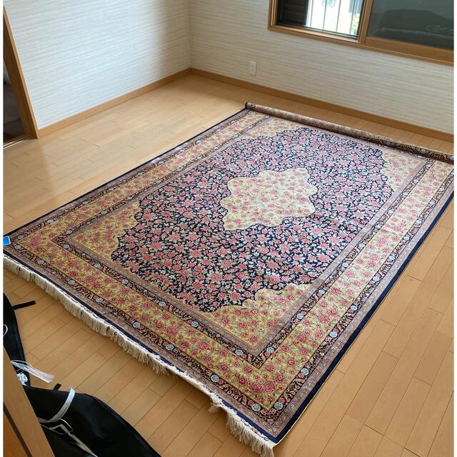 【おしゃれ】 新品 未使用 エクセルヒューマン 中国 絨毯 260段 花柄 高級 カーペット